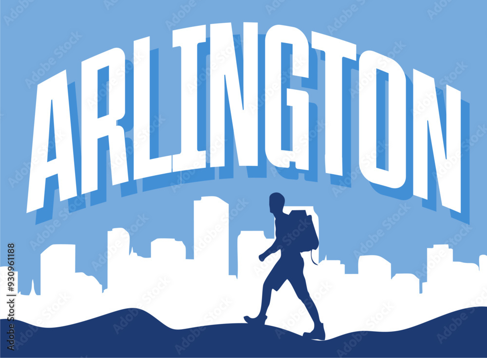 arlington virginia united states with city silhouette arlington virginia united states with city silhouette