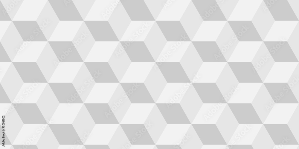Minimal vector cube triangle geometric tile mosaic wall grid retro digital hexagon technology wallpaper background. white and gray block cube structure backdrop square triangle texture vintage design. Minimal vector cube triangle geometric tile mosaic wall grid retro digital hexagon technology wallpaper background. white and gray block cube structure backdrop square triangle texture vintage design.