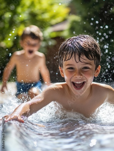 Joyful Summer Family Fun in a Pool