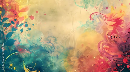 Colorful vintage organic background