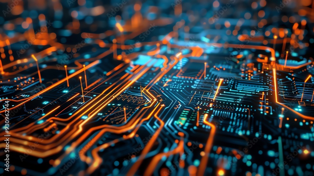 Abstract Circuitry Digital Art