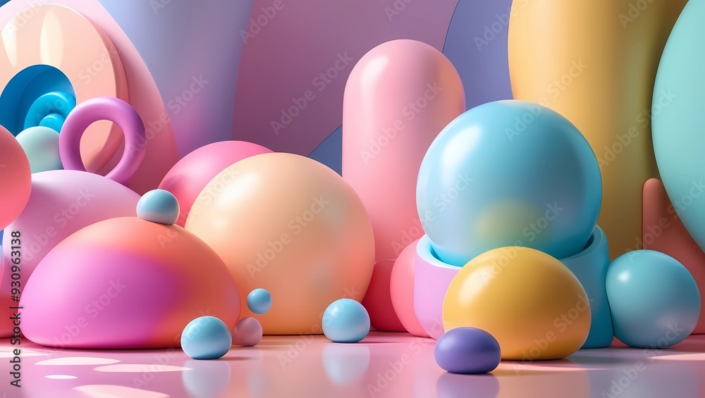 abstract 3d render of colorful geometric cubes and balloon floating on a vibrant colorful background party concept abstract 3d render of colorful geometric cubes and balloon floating on a vibrant colorful background party concept