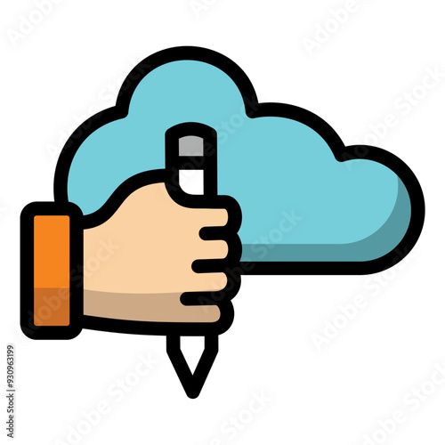 Cloud Writing Icon