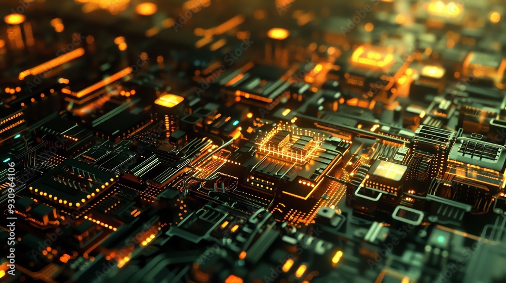 Abstract Futuristic Circuit Board Abstract Futuristic Circuit Board