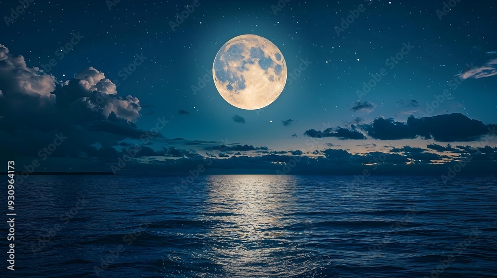 Stunning big lunar ring and bright moon Stunning big lunar ring and bright moon