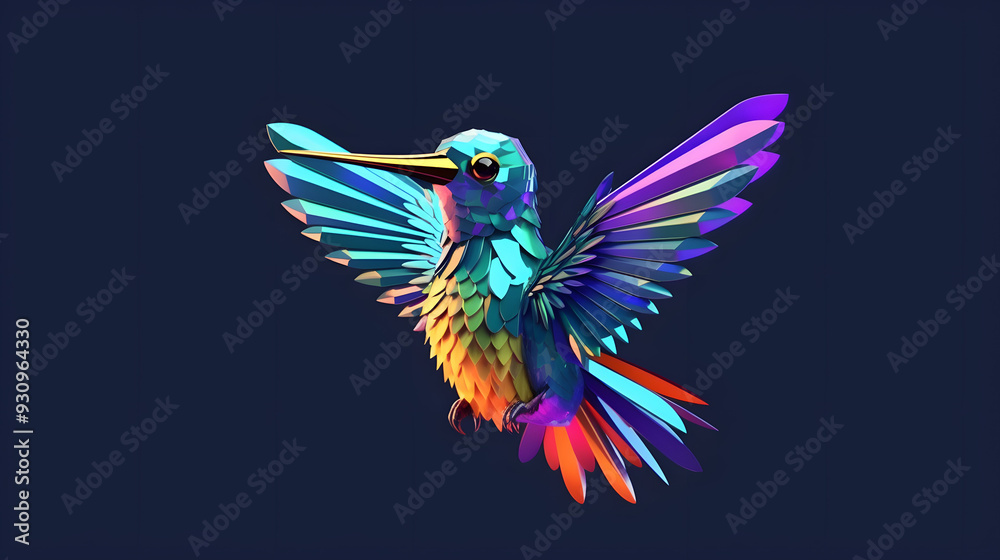 Hummingbird 3d cartoon style Hummingbird 3d cartoon style