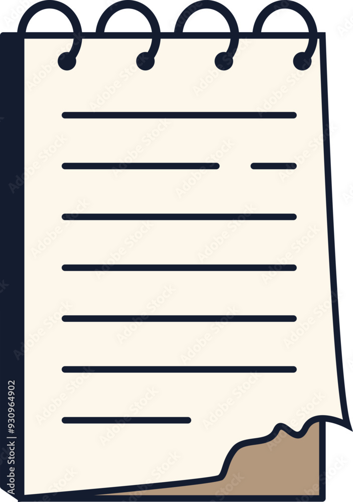 School Notebook Illustration School Notebook Illustration