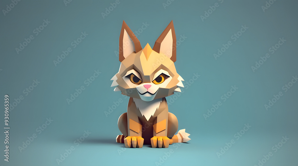 Lynx 3d cartoon style