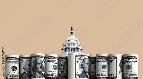 Debt ceiling concept. The idea of fiscal policy, government borrowing, and the limits set to avoid excessive debt (1) photo