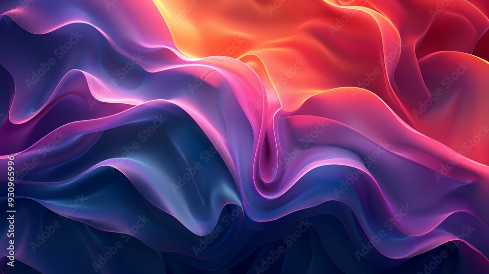 Abstract background with flowing, vibrant colors in red, orange, pink, blue, and purple shades. Abstract background with flowing, vibrant colors in red, orange, pink, blue, and purple shades.