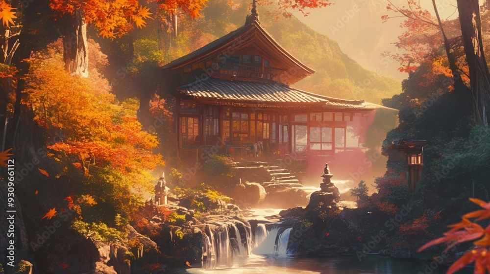Fototapeta premium 静寂の中の錦秋6