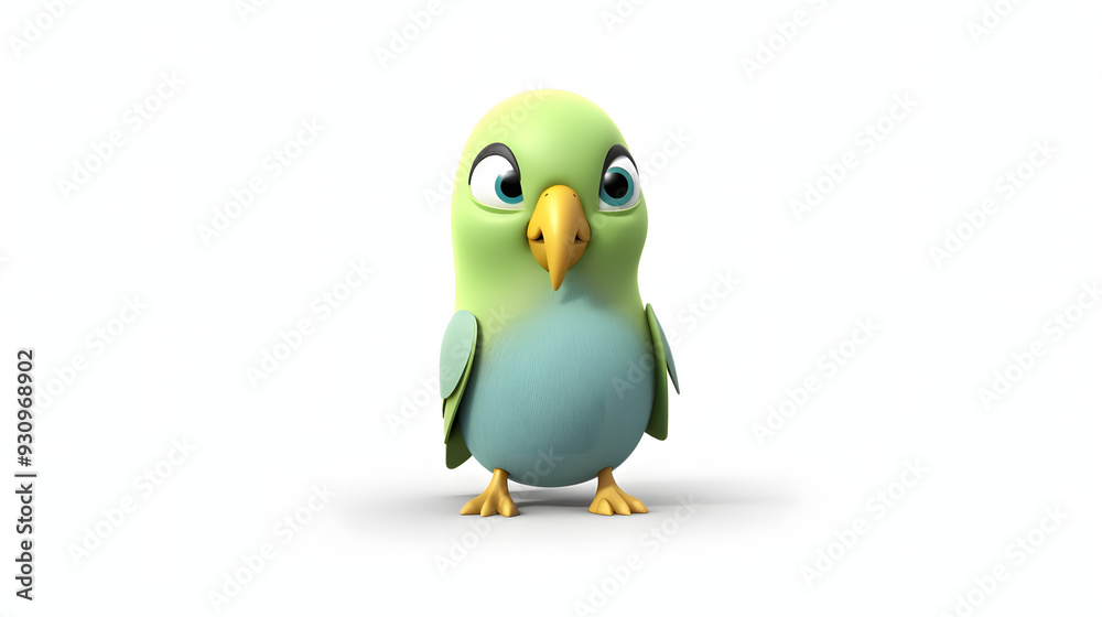Parakeet 3d cartoon style Parakeet 3d cartoon style