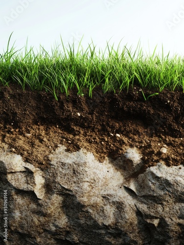 Aerial View of Soil Layers photo