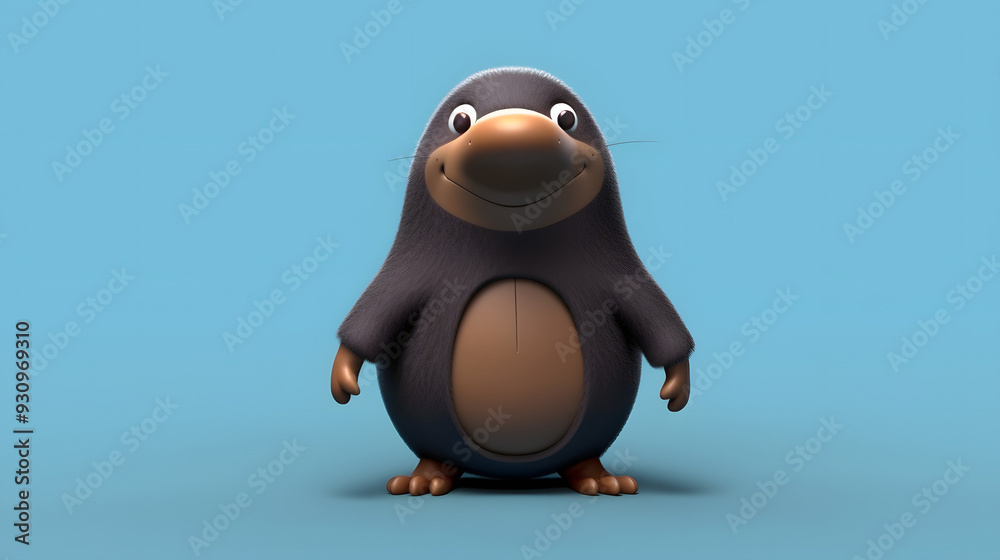 Obraz premium Mole 3d cartoon style