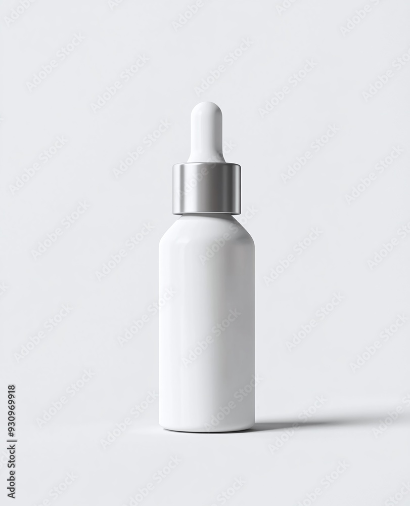 White Dropper Bottle Mockup White Dropper Bottle Mockup
