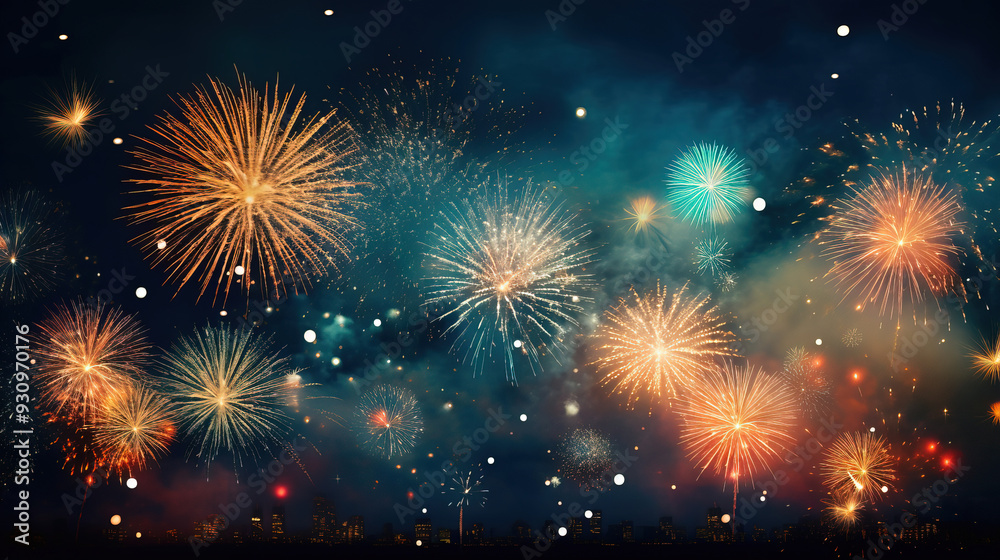 Fototapeta premium fireworks in the night sky