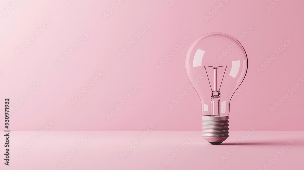 Geometric 3D render of a light bulb, symbolizing untapped potential and inspiration, with clean lines and a minimalistic design Geometric 3D render of a light bulb, symbolizing untapped potential and inspiration, with clean lines and a minimalistic design