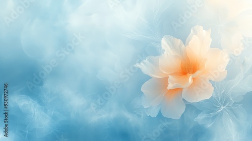 Delicate flower in dreamy abstract background