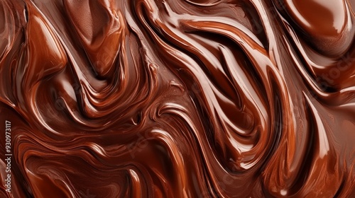 Swirling Melted Chocolate Texture