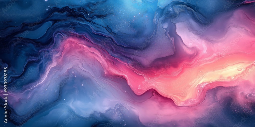 Psychedelic Fluid Art in Soft Pink and Blue, generative ai Psychedelic Fluid Art in Soft Pink and Blue, generative ai