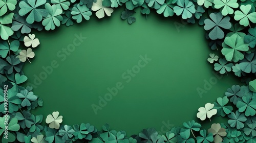 Clovers on St. Patrick's Day Backdrop photo