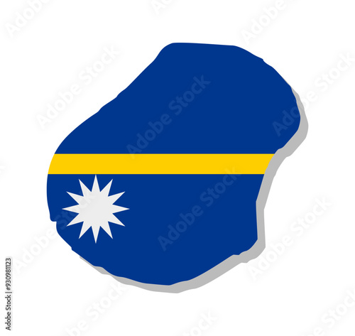 Free Download Nauru - Flag inscribed in the contour of the country. Vector illustration. - GFXLoad