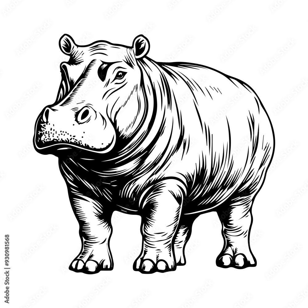 Fototapeta premium black and white animal vector, types of animals, about animals