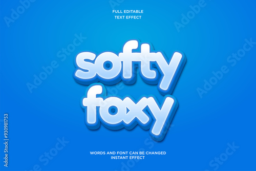 softy foxy editable text effect cute candy sweet 3d text style