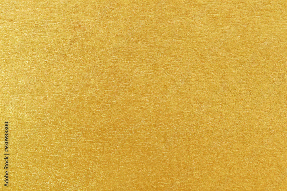 Gold Foil Texture on Yellow Leaf Background Gold Foil Texture on Yellow Leaf Background