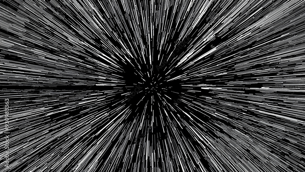 Fototapeta premium Journeying Through Space at Light Speed