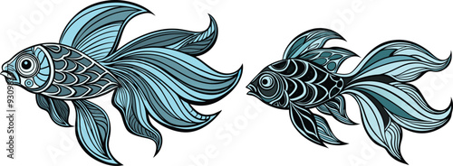 Angel fish vector illustration 
