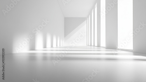 Minimalist Abstract White Gradient. Clean and simple design concept