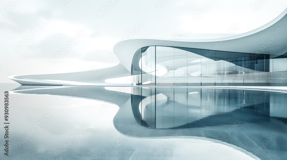empty square and modern architecture in the city