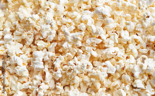 Close-Up of Salty Popcorn Texture