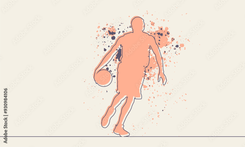 Competitive young man practicing. Basketball player dribbling ball, training. Concept of sport, competition, active and healthy lifestyle. Competitive young man practicing. Basketball player dribbling ball, training. Concept of sport, competition, active and healthy lifestyle.