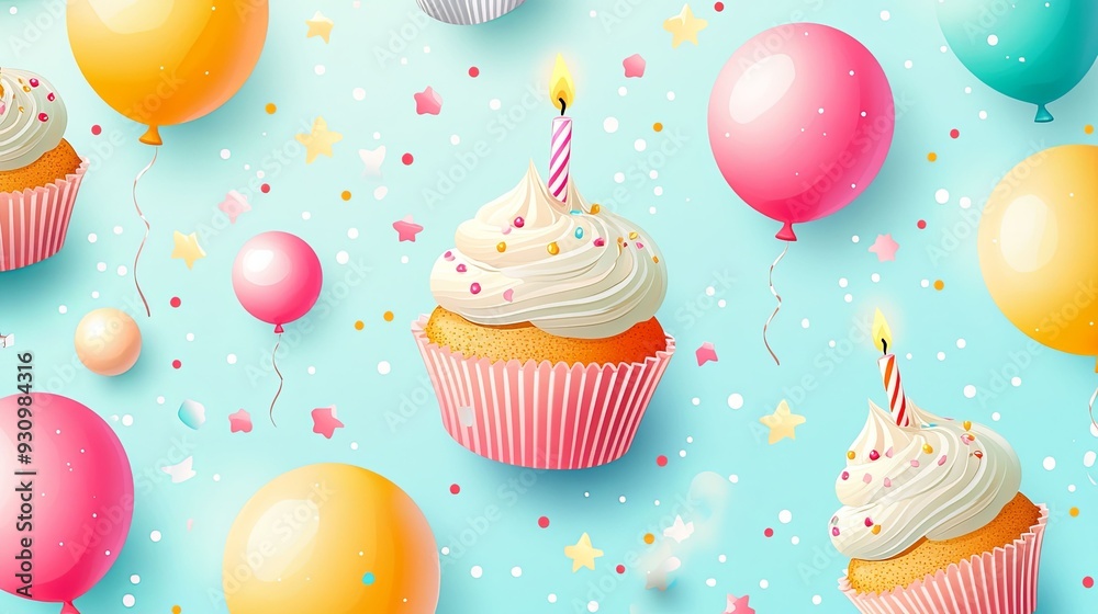 Fun and Whimsical Birthday Celebration concept Fun and Whimsical Birthday Celebration concept