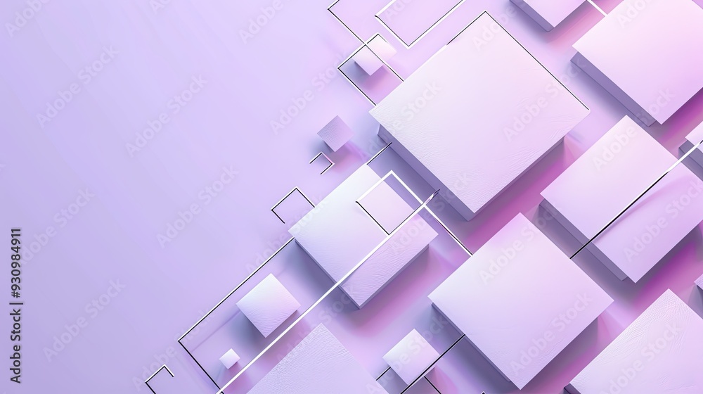Abstract Geometric Shapes in Lavender Hues Abstract Geometric Shapes in Lavender Hues