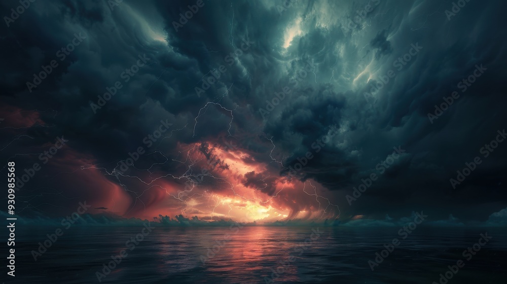 A dramatic sky background with dark storm clouds, lightning illuminating the scene, and a sense of impending weather changes, adding a dramatic and powerful element to the visual A dramatic sky background with dark storm clouds, lightning illuminating the scene, and a sense of impending weather changes, adding a dramatic and powerful element to the visual