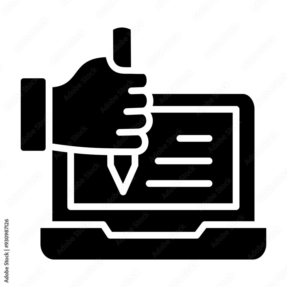 Obraz premium Content Writing Icon