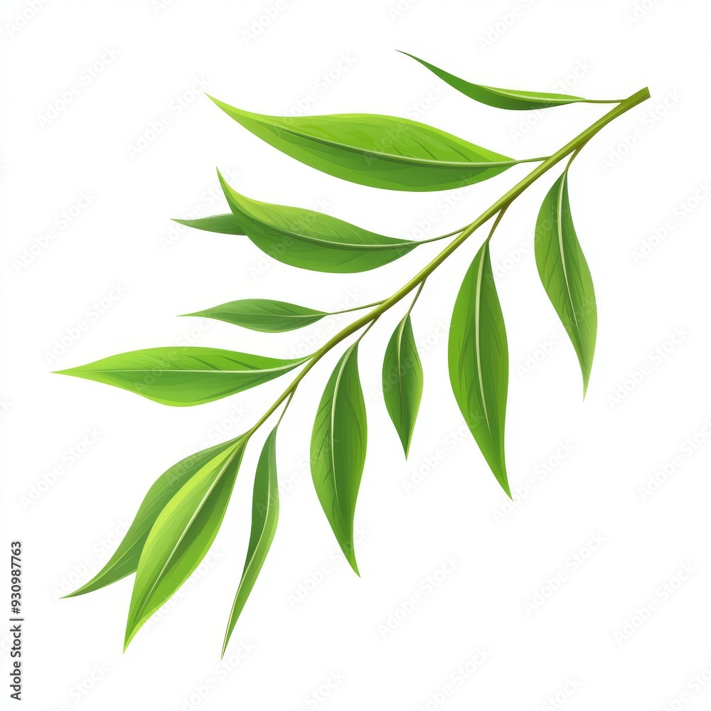 Obraz premium vector graphic of willow leaves
