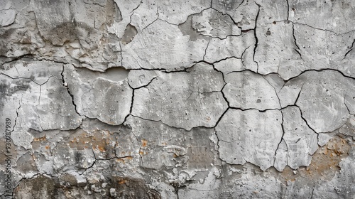 A cracked wall background with prominent fractures and weathered paint, creating a sense of age and decay that adds unique character and texture to any design project