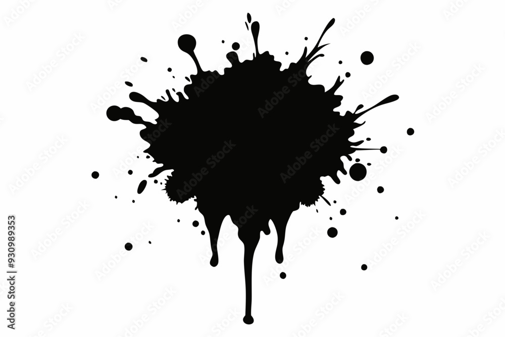 paint splatter, black paint splashes of vector illustration paint splatter, black paint splashes of vector illustration