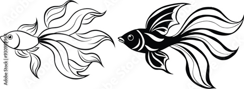 Angel fish vector illustration 