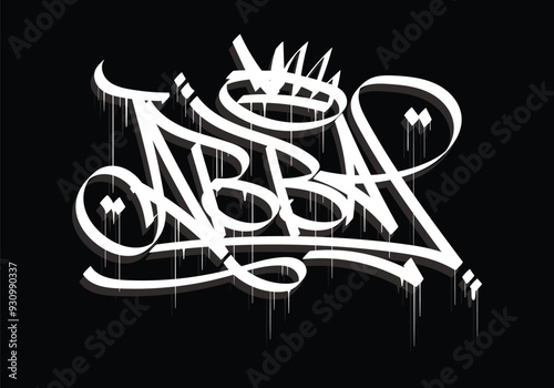 ABBA graffiti tag style design