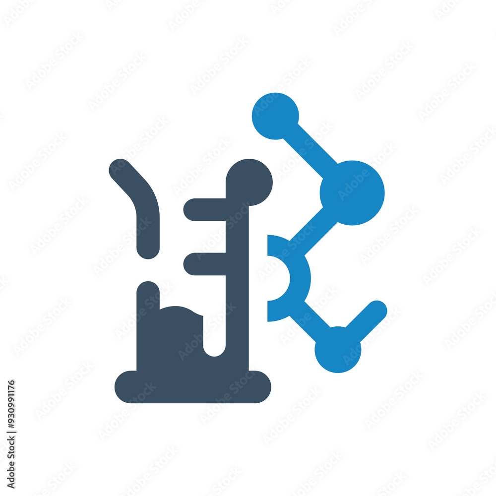 Simple chemistry formula and molecule line icon Simple chemistry formula and molecule line icon