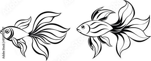 Angel fish vector illustration 