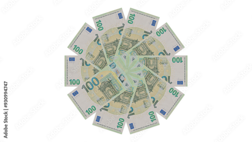 EURO CURRENCY BILLS in 360 degree circular pattern (Transparent) EURO CURRENCY BILLS in 360 degree circular pattern (Transparent)