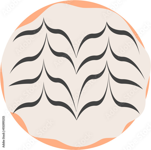 donuts covered in glaze and toppings. Vector format file. Editable file.