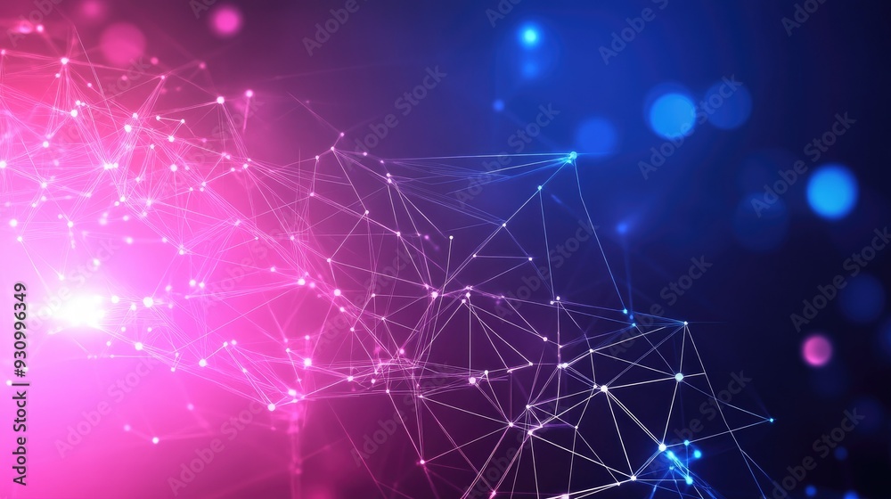 High tech technology geometric and connection system background High tech technology geometric and connection system background