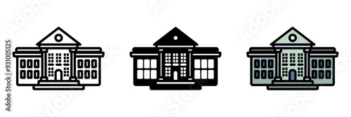 Campus Icon, the grounds and buildings of a university or college, where academic and social activities take place for students and faculty.
